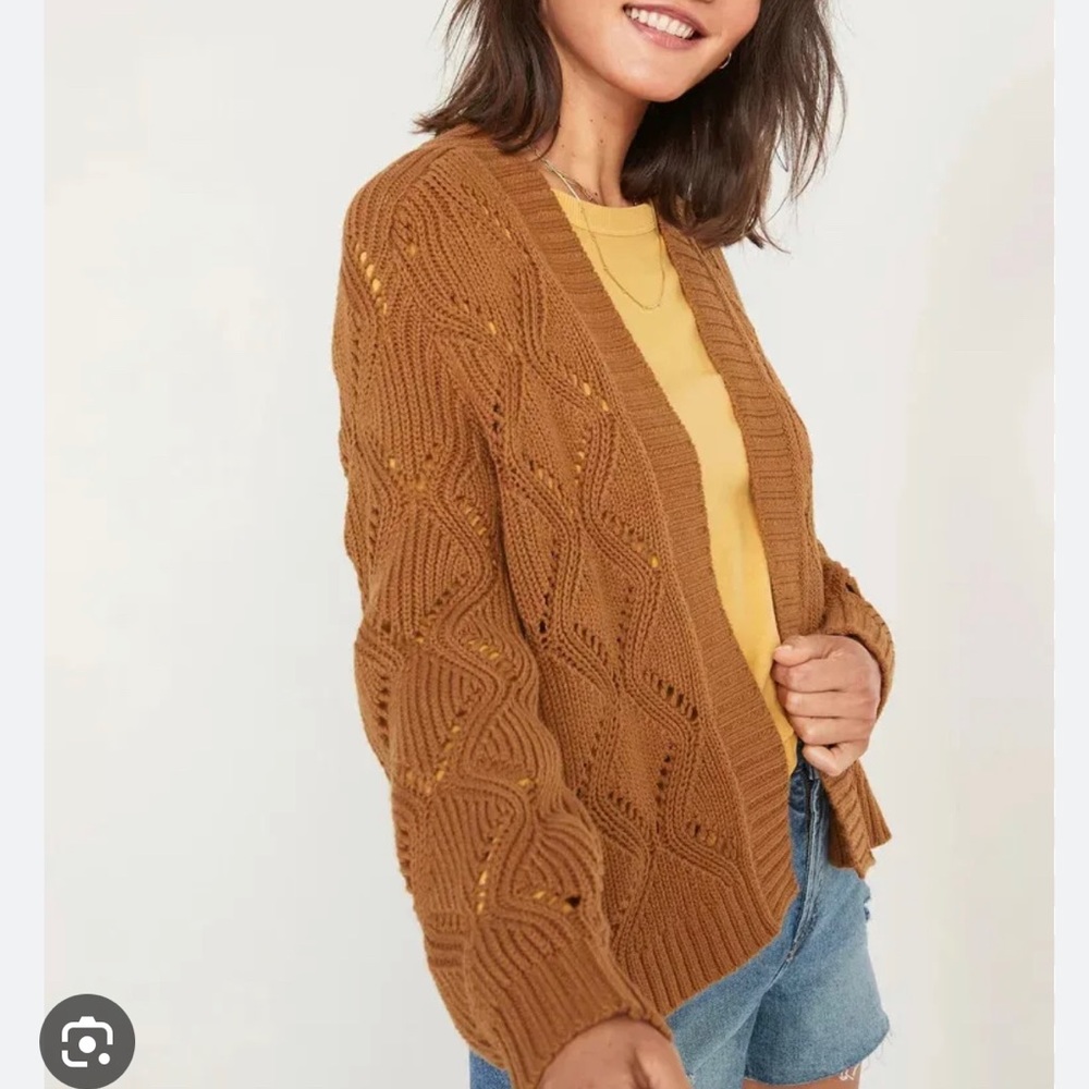 EUC Old Navy pointelle slouchy cardigan